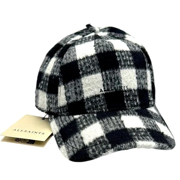 All Saints | Accessories | Allsaints Check Adjustable  AllSaints Check Adjustable Baseball Cap main image 0